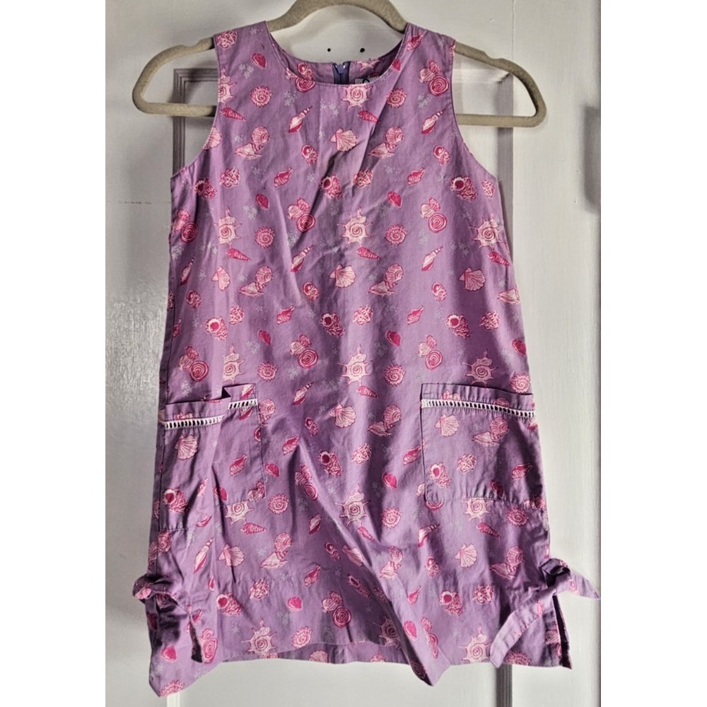 Vtg Lilly PULITZER girls 10 grape popsicle sheels shift dress side bow hem